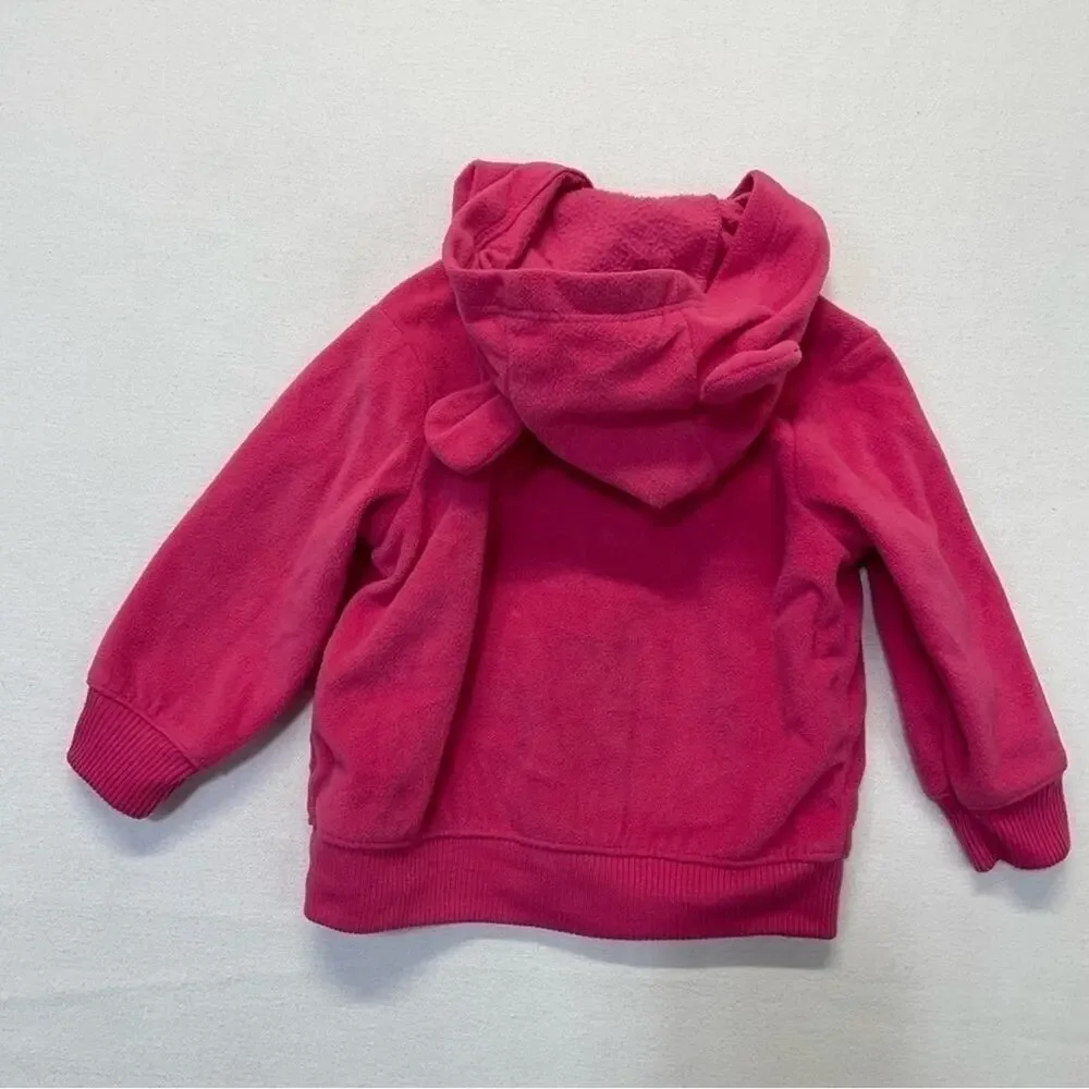Carter’s Pink Fleece Jacket Hoodie Full Zip Girls Size 6 Months pink